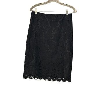 Banana Republic Black Lace Pencil Skirt